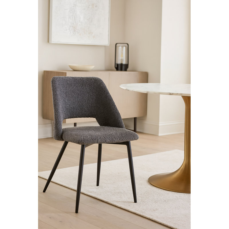 Chaise Livia Bouclé, Gris