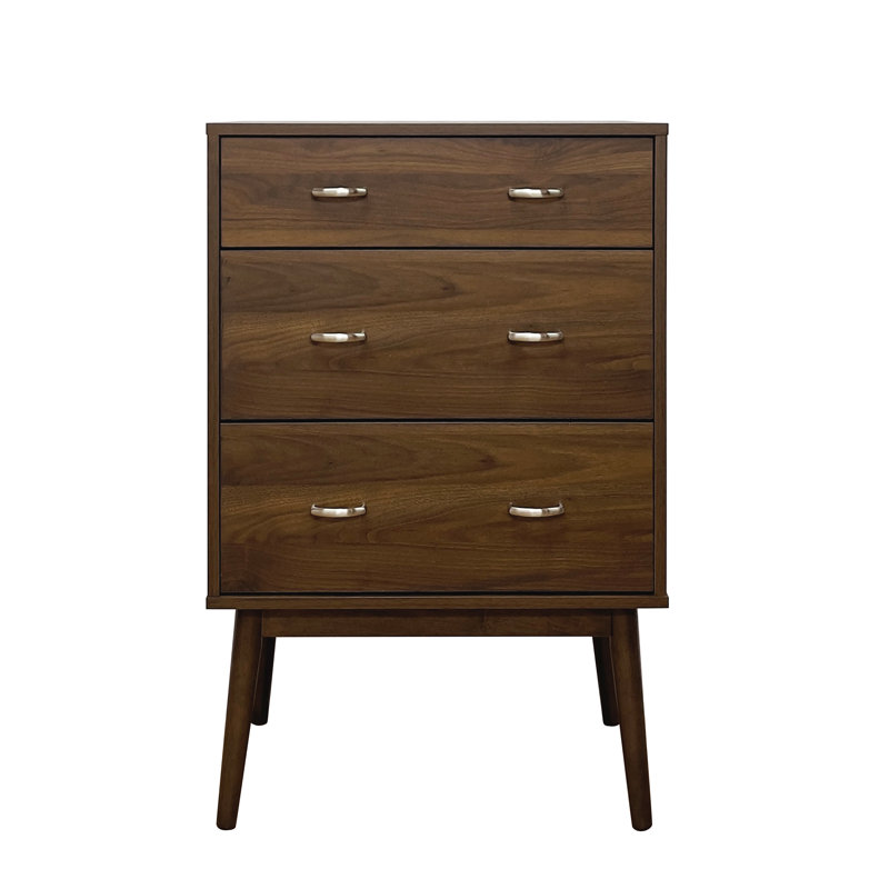 Commode 3 tiroirs l 23,75 po Caton, Brun