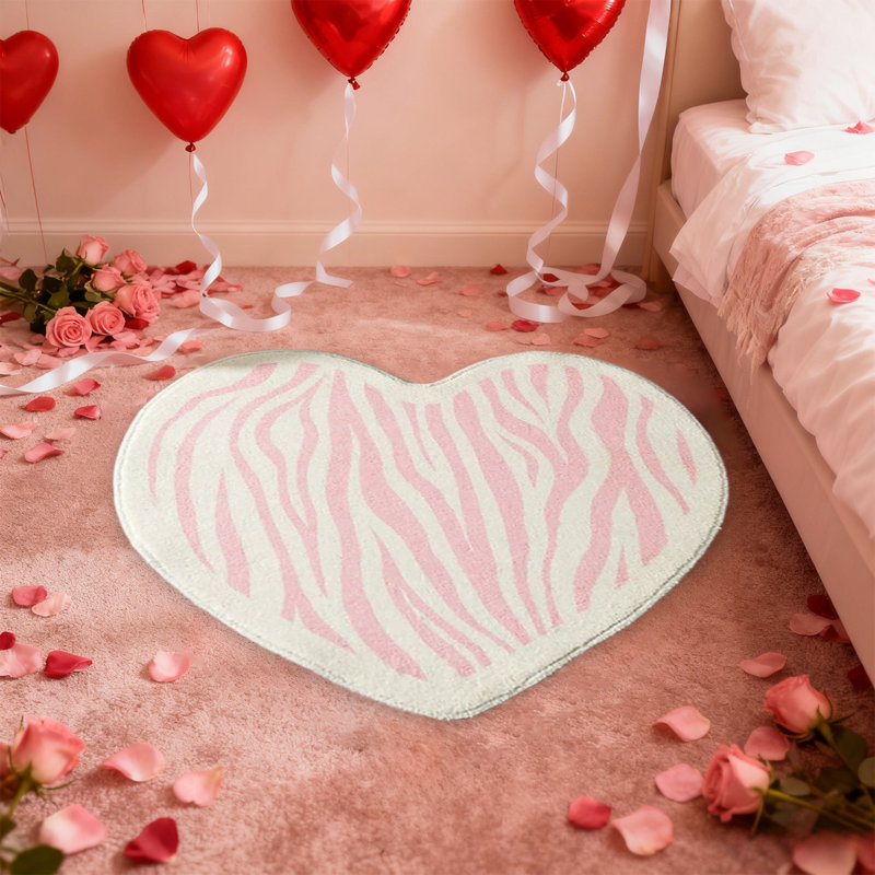  Tapis de bain pour salle de bain 23,6 x 23,6 pouces Valentines Day, B
