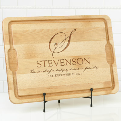 Heart of Our Home Personalized Maple Cutting Board