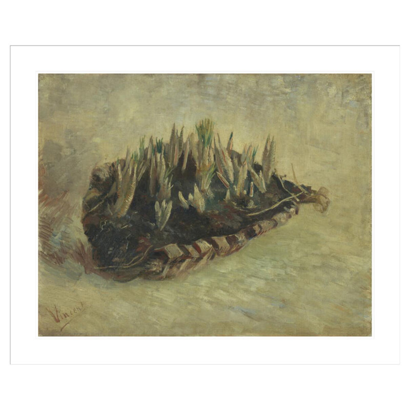 Panier d'ampoules Crocus par Vincent van Gogh, H 33,5 po x l 40,49 po