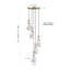 Luminaire suspendu en grappe à 5 lumières, lustres de plafond hauts en laiton réglables, lustre de salon, lustres de vestibule, luminaires suspendus Stairwell, ampoule E12 non incluse