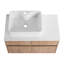 Meuble-lavabo mural de 32 pouces avec lavabo au design et portes à fermeture en douceur