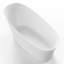 Baignoire autoportante en pierre de résine à surface solide de 67 po x 30 po PetalEdge, baignoire profonde 14,5 po avec trop-plein, bonde escamotable