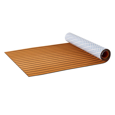 Self-Adhesive EVA Foam Boat Decking Sheet - Non-Slip Faux Teak Marine Flooring with 3M Adhesive for Yacht, Pontoon & Kayak Renovation