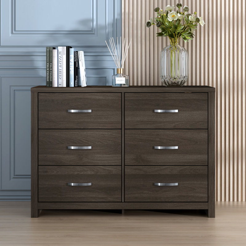 Commode 6 tiroirs Aimaan, Espresso royal