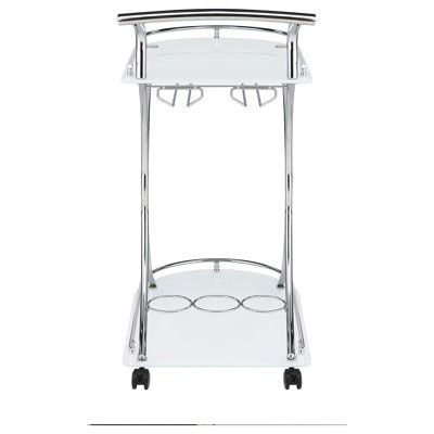 Chariot-bar en métal à 2 niveaux Allen