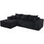 Canapé modulaire en L 4 pièces, sans assemblage, canapé convertible avec méridienne spacieuse, revêtement en velours côtelé de qualité supérieure, aménagement flexible pour le salon ou l’appartement-1999075460