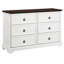 Commode blanche 6 - Option de rangement élégante avec charme rustique et quincaillerie de qualité