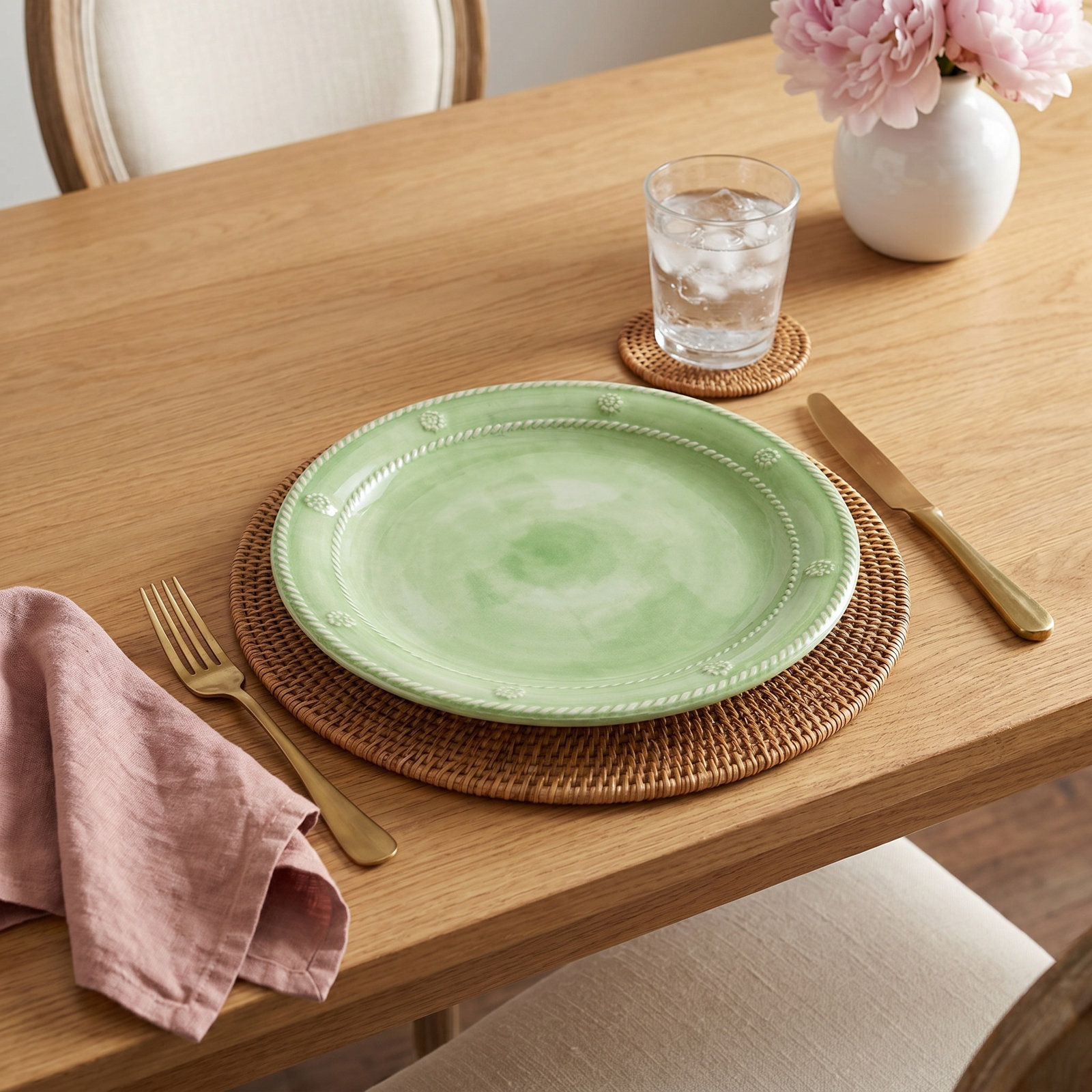Berry & Thread Melamine Dessert/Salad Plate, Seagrass