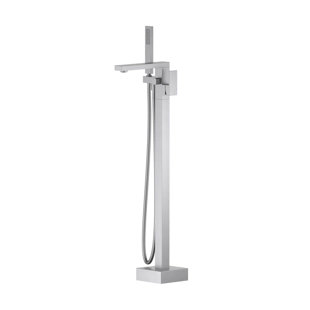 Cube Floor Tub Spout with Diverter