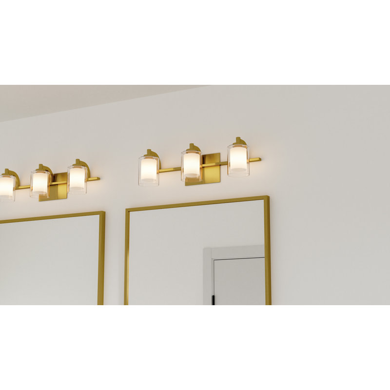 Roseville 3-Light Brushed Gold Bath Light