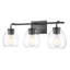 Meuble-lavabo 3 lumières 24 po avec globes en verre transparent Brandon-564414373