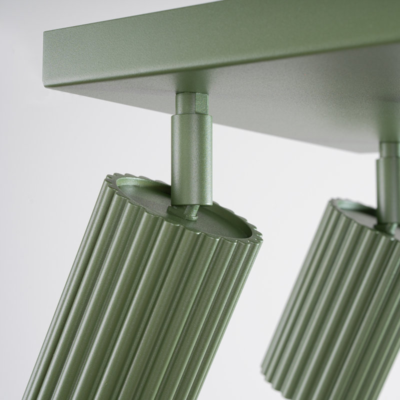 Karbon Aluminium Flush Mount, Olive Green, 25x25x16,5 cm