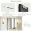 Miroir de salle de bain rectangulaire en métal noir arrondi pour salle de bain avec miroir mural-1866923563