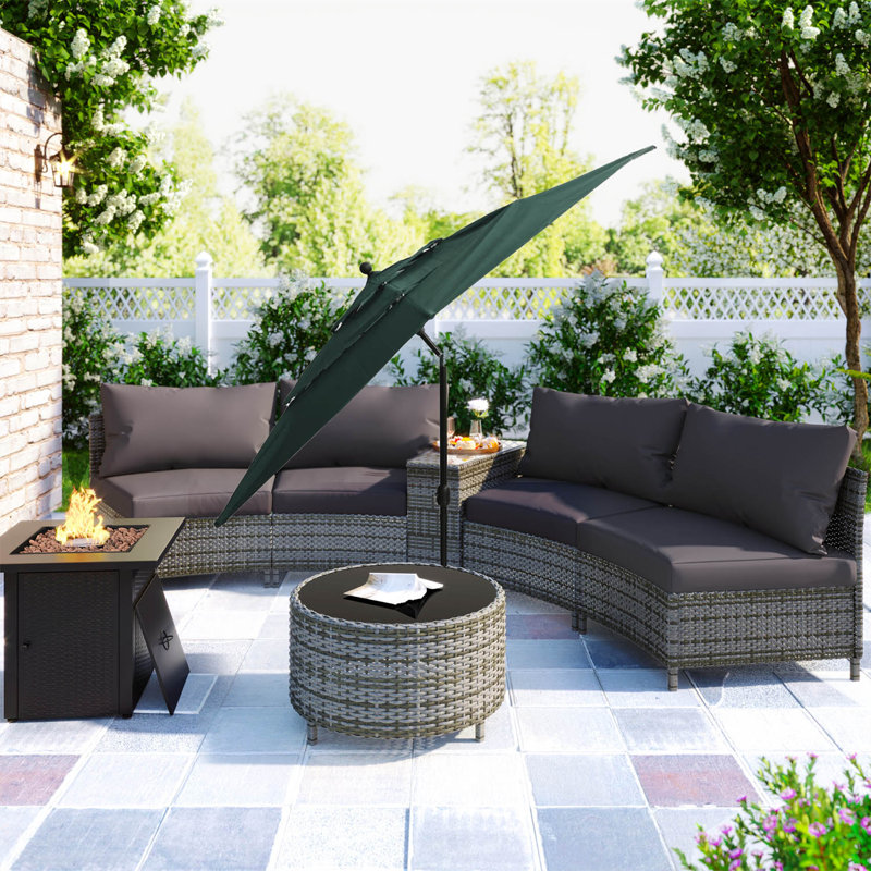 Lilyanna Market Parasol, Green