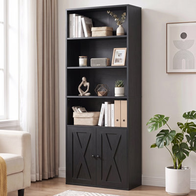 Aillee 70.9" H Bookcase with Cabinet