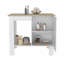 Versatile Macadamia Kitchen Island with Abundant Storage and Attractive Design