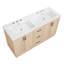 Meuble-lavabo à double cuve 59 po avec lavabo Smc 59 po, 4 portes et 3 tiroirs, meuble-lavabo moderne en bois MDF avec tablettes ajustables
