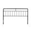Tête de lit pour très grand lit avec structure en tube de fer, conception passepoilée, aspect noir mat, style industriel 47,87 po de hauteur, tuyau, finition, profondeur 75,13 po