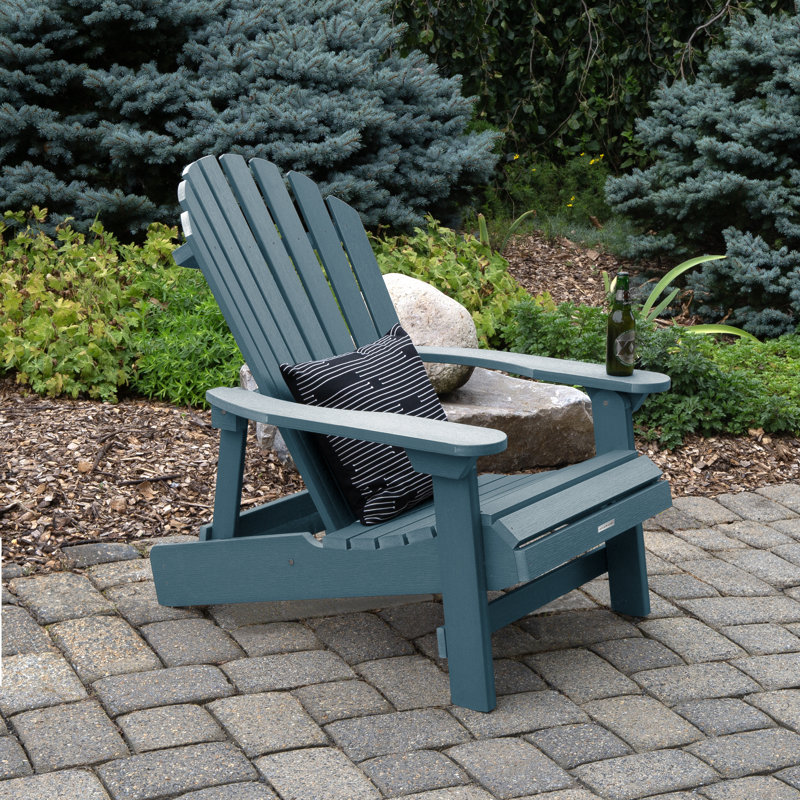 Chaise Adirondack en plastique Federigo, Bleu Nantucket