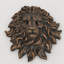 Porte-fleur mural à tête de lion d'aspect bronze antique-136367515
