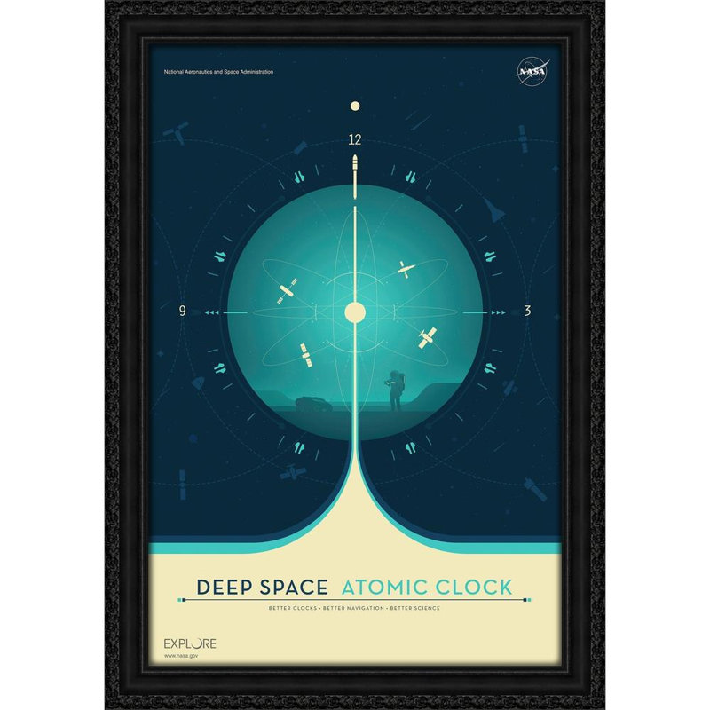 Deep Space Atomic Clock Blue, 32" H x 23" W