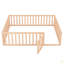 Structure de lit pour grand lit en bois avec clôture et porte-1554489002-1554489001