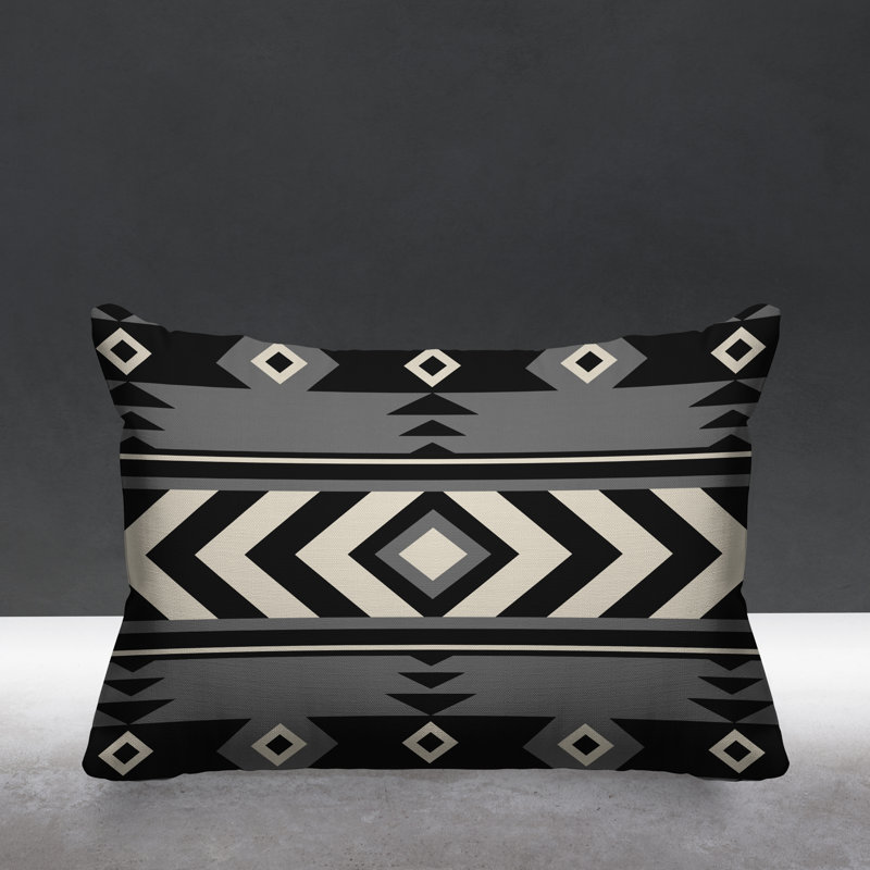 Coussin intérieur / extérieur Fika Southwestern, gris