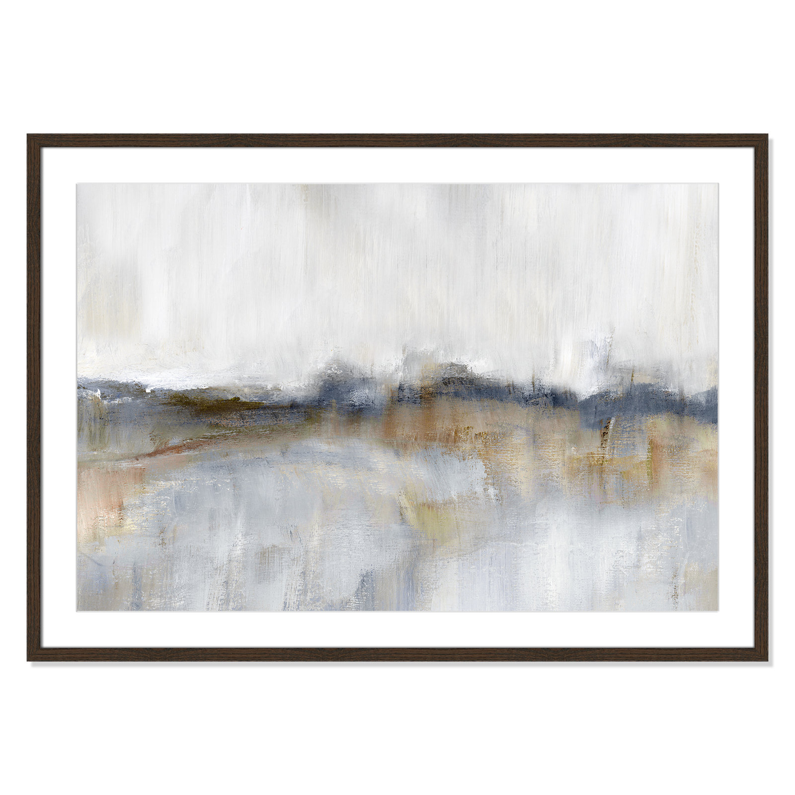 Autumnal Tide by Nan, 29.5" H x 41.5" W x 0.75" D, Walnut Framed