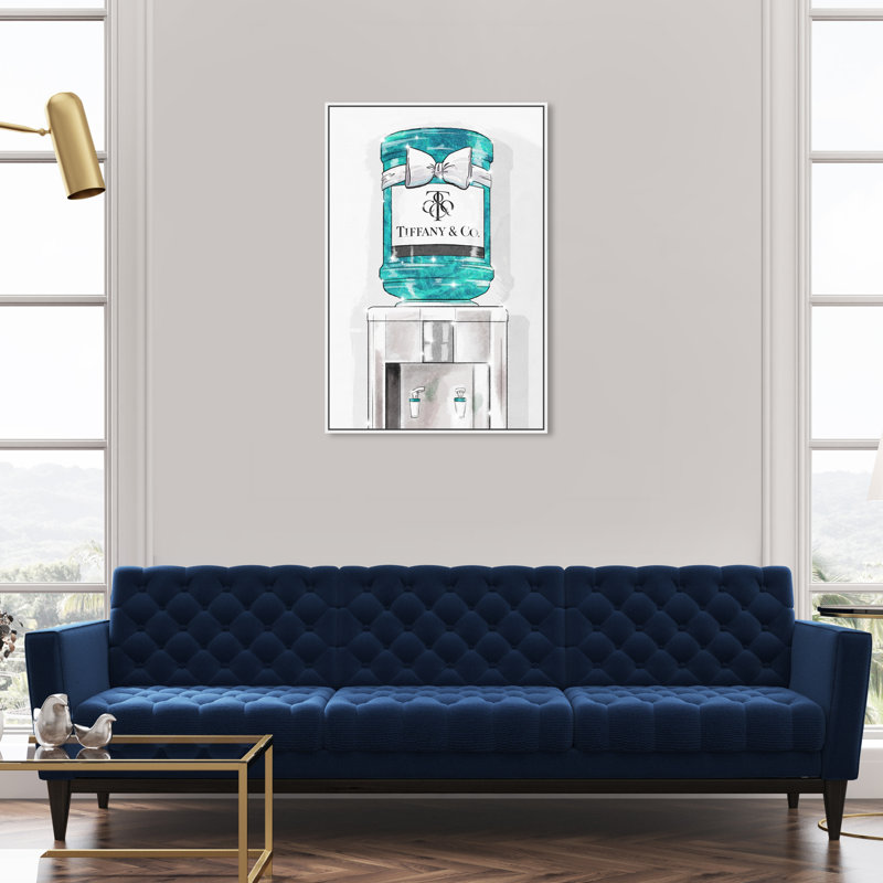 Bijou de watercooler - impression, H 24 po x l 16 po, Cadre blanc