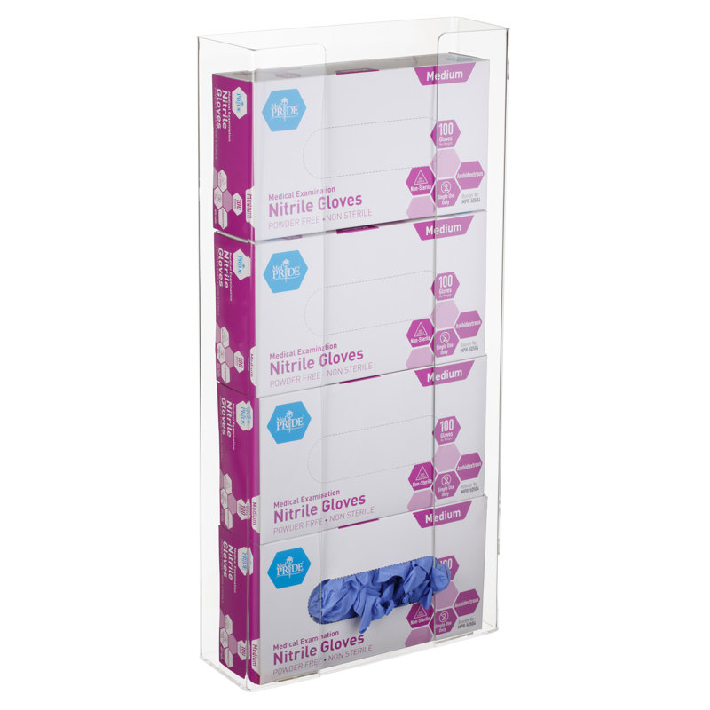 Distributeur de boîte à gants quadruple capacité 4 boîtes, Transparent