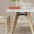 White sintered stone solid wood dining table-108287865