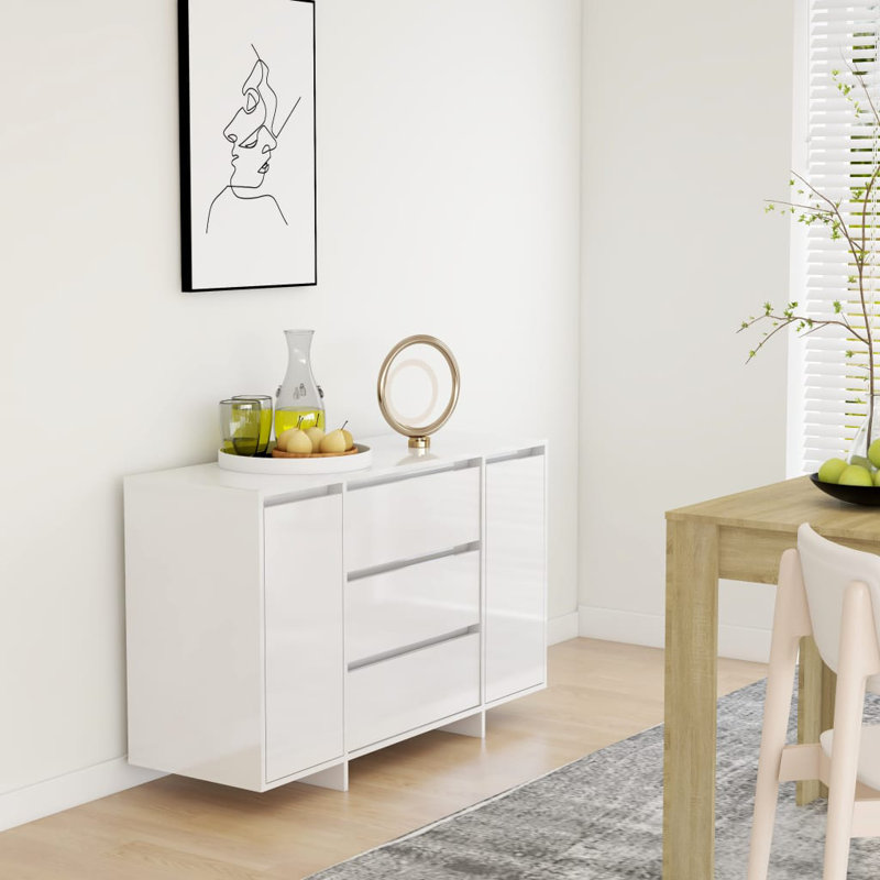 Gerolyn 120cm Sideboard, Gloss White