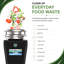 Broyeur à déchets compact Eco Ecoicic 1/2 HP avec cordon et fixation rapide