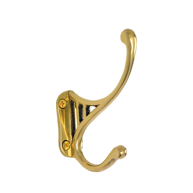 Classic Coat Hook, Polished Brass