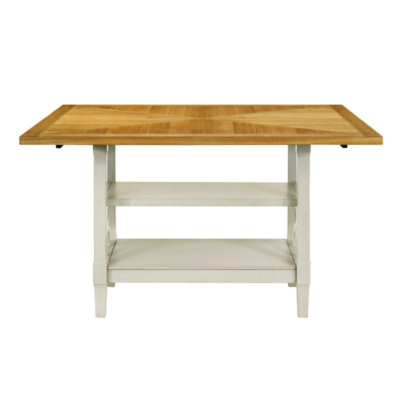 Base de table à hauteur de comptoir de 1 pièce avec 2 tablettes, table de cuisine, table de salle à manger