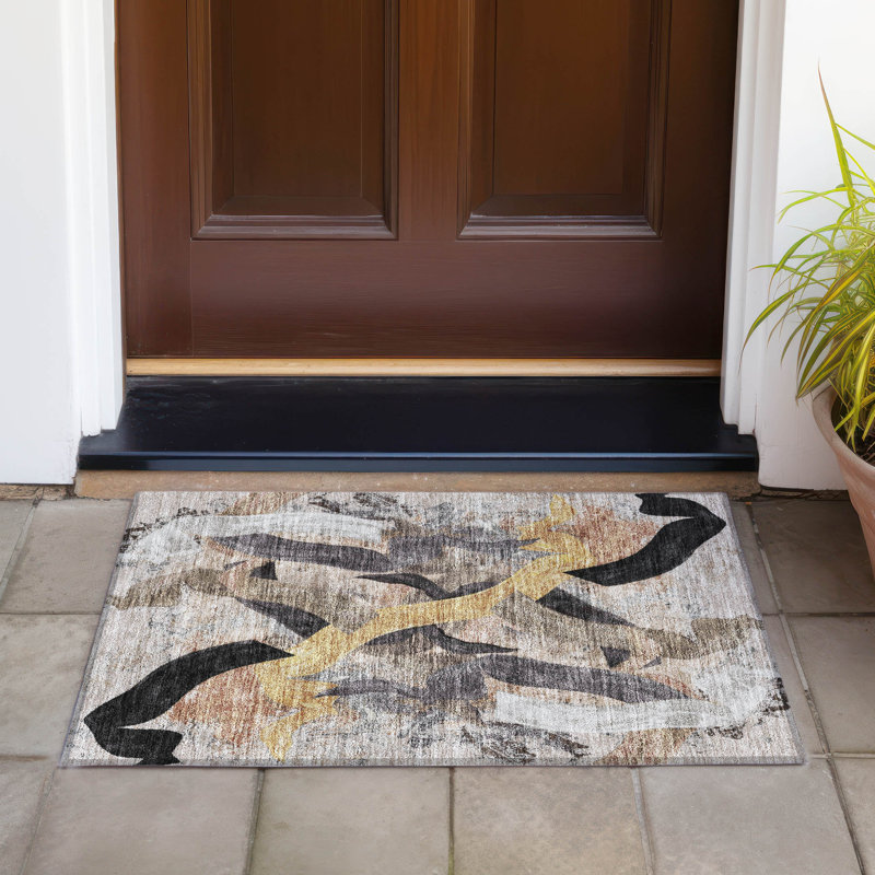 Tapis intérieur / extérieur lavable à la machine Husby ACN2191, Rectangle 1 pi 8 po x 2 pi 6 po