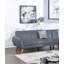 Canapé modulaire contemporain 2 pièces en velours gris foncé-121052692