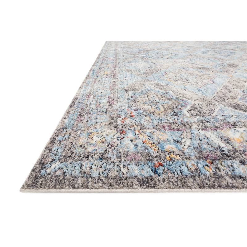 Tapis gris tissé à la machine richmond, Rectangle 9 pi 6 po x 13 pi 3 po