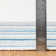 Daphne Striped Cotton Area Rug in Beige/Blue/Moss