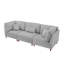 3 - Piece Upholstered Corduroy Modular Sectional with Pillow Back and Solid Wood Legs-771323893
