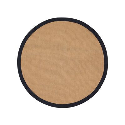 Sisal Hand Woven Black Rug