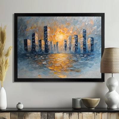 Décoration murale Ilirjan Urban Sunrise On Cubic Chicago II - Minimalisme abstrait