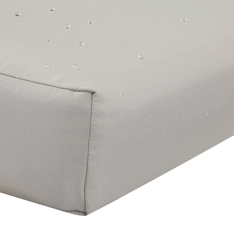 Jaylon Outdoor Chaise Lounge Cushion, Mushroom, 3"H x 26"W x 80"D