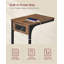 C-Shaped Side Table, End Table With Charging Station, For Couch, Sofa, Adjustable Feet, For Bedroom, Living Room, 2 USB Ports And Outlets, Rustic Brown