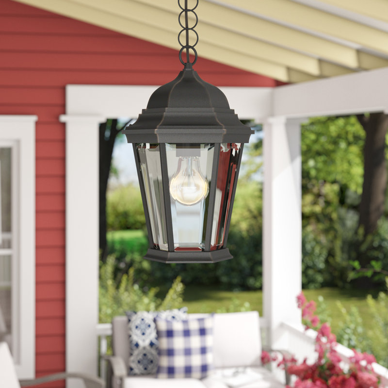 Cast Aluminum Outdoor Hanging Lantern, Rust