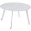 Table basse ronde en acier pour patio, table d'appoint d'extérieur résistante aux intempéries, grande table d'appoint pour terrasse de balcon, blanc-883492336