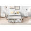 Lit plateforme double avec 6 tiroirs de rangement-863086747