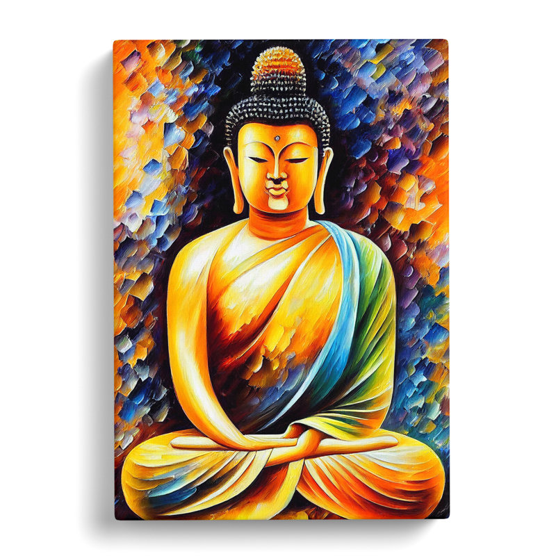 XV1022-4983X View Of Buddha No.4 - - Wall Art, Wrapped Canvas, 50cm H x 35cm W, No Matte